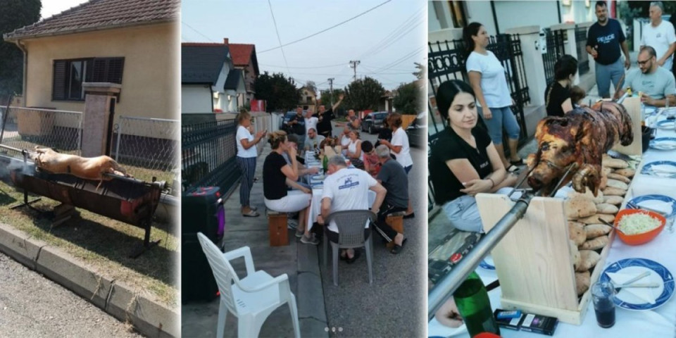 Ovo do sada nije viđeno: Izneli sto nasred ulice, pa okrenuli prase - Srbija oduševljena