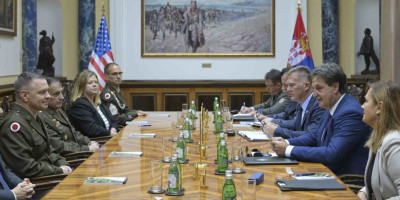 Ministar odbrane Bratislav Gašić sastao se sa komandantom Nacionalne garde Ohaja brigadnim generalom Metjuom Vudrafom