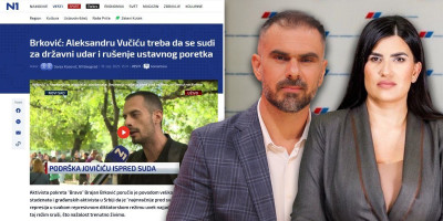 Dina Vučinić, predsednica Skupštine Novog Sada, i Žarko Mićin, gradonačelnik tog grada, oštro su reagovali na skandalozne izjave antisrbina Brajana Brkovića u tajkunskim medijiama da predsedniku Srbije Aleksandru Vučiću treba da se sudi za državni udar i rušenje ustavnog poretka.