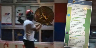 Informer je došao do prepiski sa jedne od blokaderskih grupa u kojima je potvrđeno da je Bogdan Jovičić muškarac koji je maskiran poput pravog ekstremiste sredinom avgusta rušio i palio po Novom Sadu.