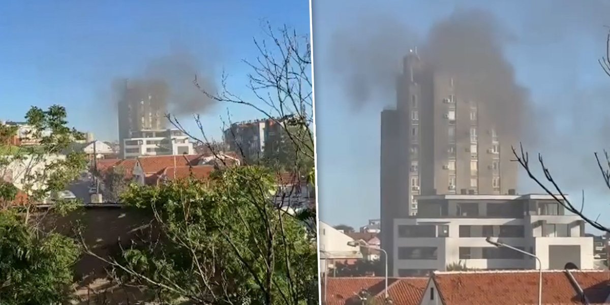 Požar na Zvezdari: Plamen guta soliter  (VIDEO)