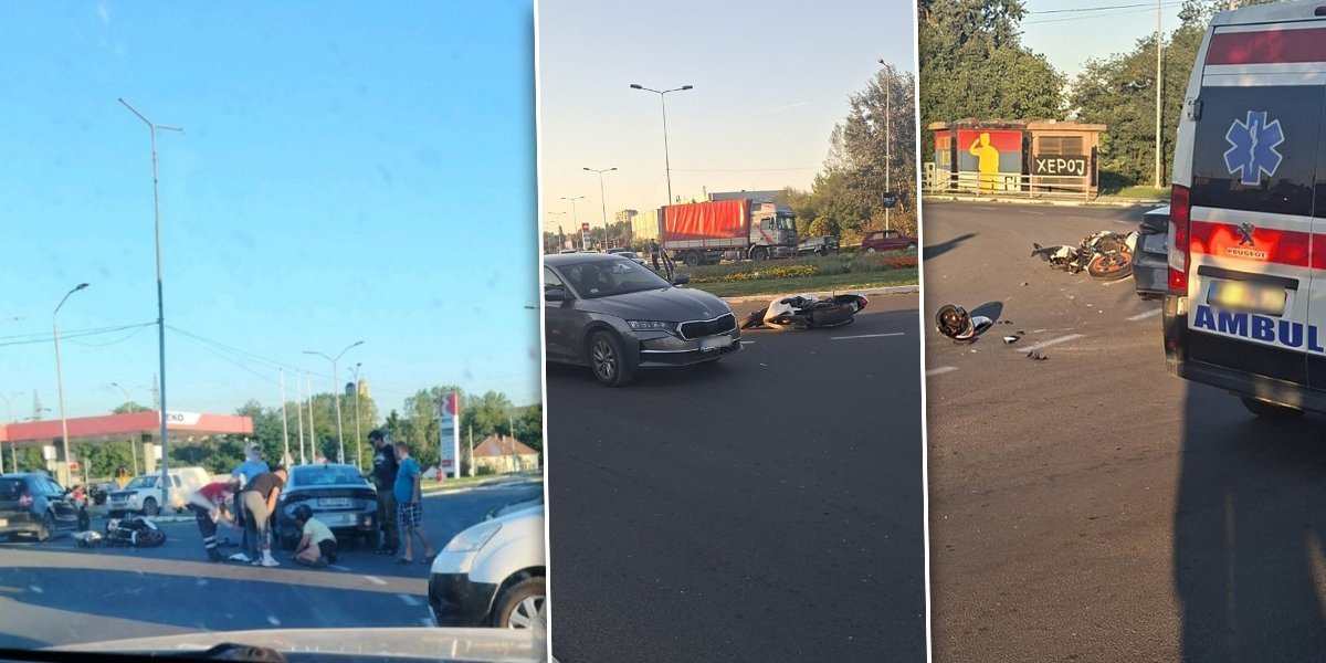 Težak sudar automobila i motora: Saobraćajna nezgoda kod Kraljeva (FOTO)