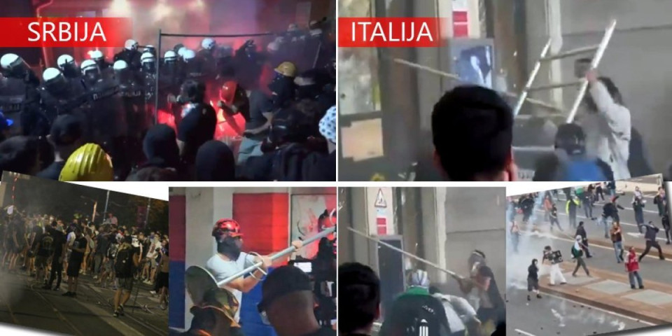 Stravično - u Milanu preslikan scenario haosa iz Srbije: Da li su ovi snimci dokaz da je počeo Prvi svetski građanski rat? (FOTO/VIDEO)
