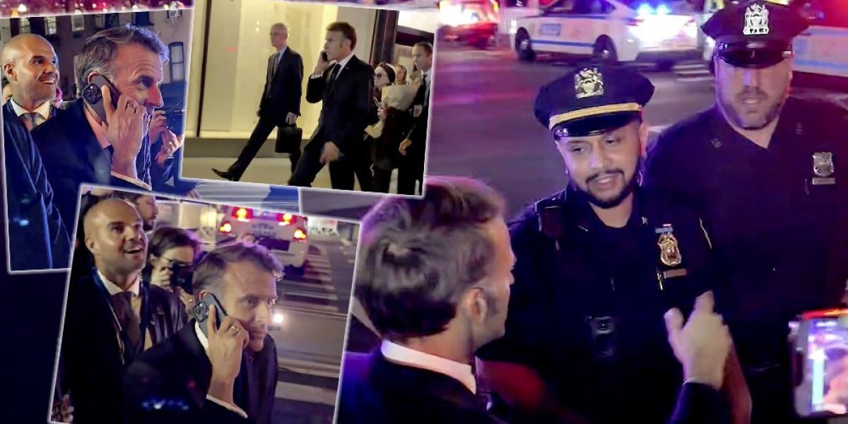 Skandal u Njujorku: Makron zvao Trampa u pomoć, a završio na trotoaru (VIDEO/FOTO)