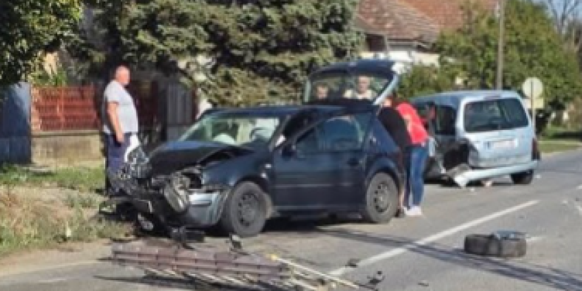 Teži udes u Temerinu: Automobili uništeni (FOTO)