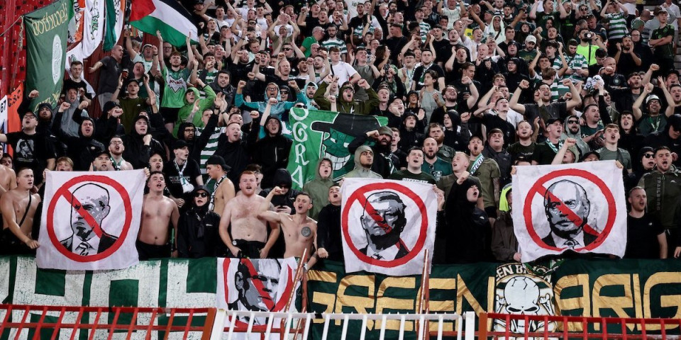 Zastave sa precrtanim glavama na "Marakani": Navijači Seltika osuli drvlje i kamenje po upravi