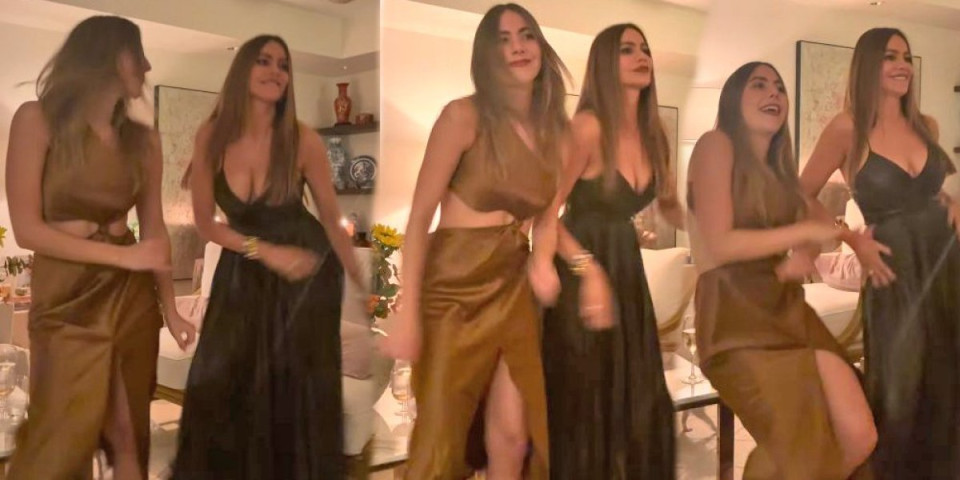 (VIDEO) Zavodljivo uvijale kukovima i pokazivale dekolte: Sofija Vergara i njena dvojnica bacile muškarce u trans