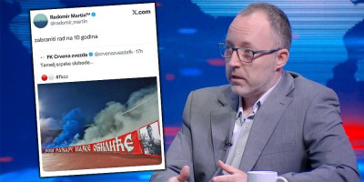 Novinar Birna Radmilo Marković traži da Crvena zvezda bude zabranjena jer su navijači tog kluba odali počast srpskim herojima koje su ubili Kurtijevi teroristi.