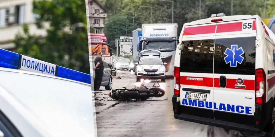 Oboren motociklista: Saobraćajna nezgoda na magistralnom putu (FOTO)
