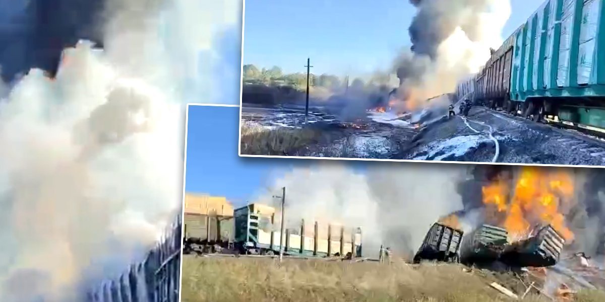 (VIDEO) Strava i užas u Rusiji: Sve je razoreno, katastrofalni snimci sa lica mesta - voz odleteo u vazduh, ima žrtava