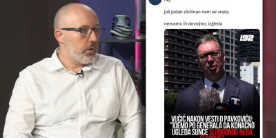 Blokader i novinar Birna Radmilo Marković reagovao je na vest da će general Nebojša Pavković privremeno biti pušten iz finskog zatvora zbog narušenog zdravstvenog stanja.