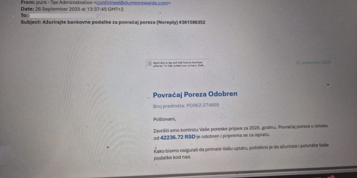 Pokušaj prevare putem imejla