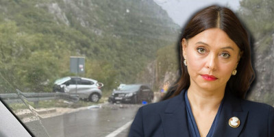 Ministarka turizma Crne Gore Simonida Kordić teško je povređena u udesu koji se dogodio danas u 14 i 45 časova na magistralnom putu od mesta Dragalj na Grahovu ka Risnu.