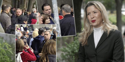 Disciplinska komisija Visokog saveta tužilaštva (VST) danas je održala prvo ročište u okviru disciplinskog postupka protiv tužiteljke Bojane Savović, a njoj je podršku udruženim snagama pružio, verovali ili ne, blokaderski dvojac - političar i narodni poslanik Miroslav Aleksić i njegova mlada sledbenica, Nikolina Sinđelić.