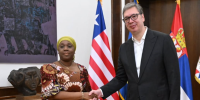 Predsednik Republike Srbije Aleksandar Vučić sastao se sa ministarkom spoljnih poslova Republike Liberije Sarom Bajsolou Njanti.