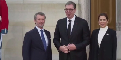 Predsednik Srbije Aleksandar Vučić bio je gost na večeri koju su, povodom Samita EPZ, priredili Njegovo veličanstvo kralj Danske Frederik i kraljica Meri.