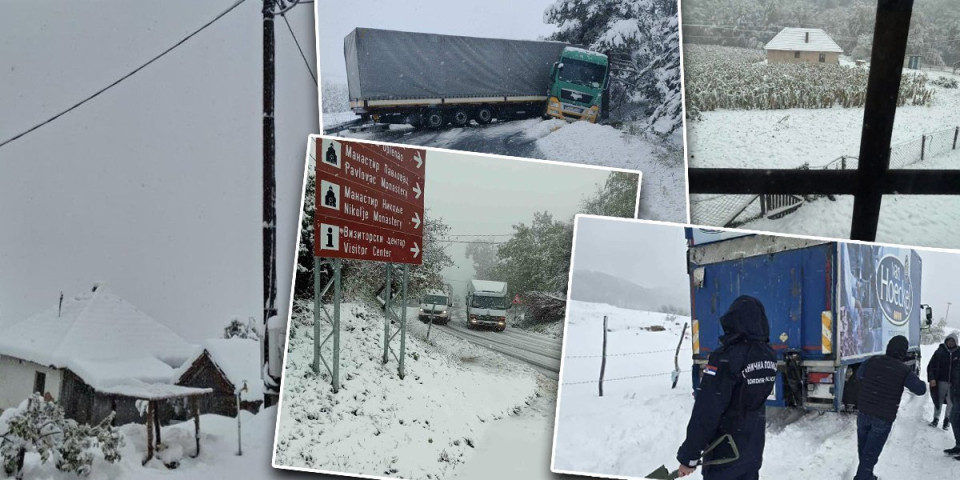 Drama: Dva puna đačka autobusa zavejana u snegu (FOTO/VIDEO)