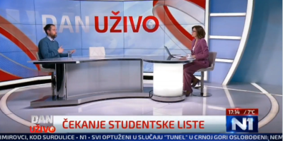 Gostovanje docenta Fakulteta političkih nauka (FPN) u Beogradu, Ivana Stanojevića, na tajkunskoj televiziji N1 izazvalo je pravi šok, budući da su i on i voditeljka tog antisrpskog medija, slučajno ili namerno, patosirali blokadere.