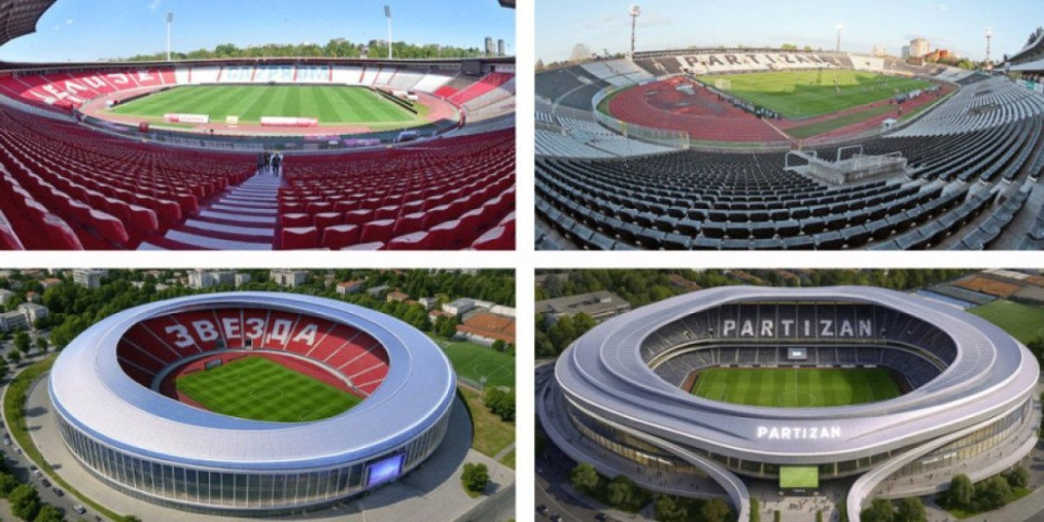Najmoderniji na Balkanu! Ovako će izgledati stadioni Partizana i Zvezde za par godina, nećete verovati (FOTO)