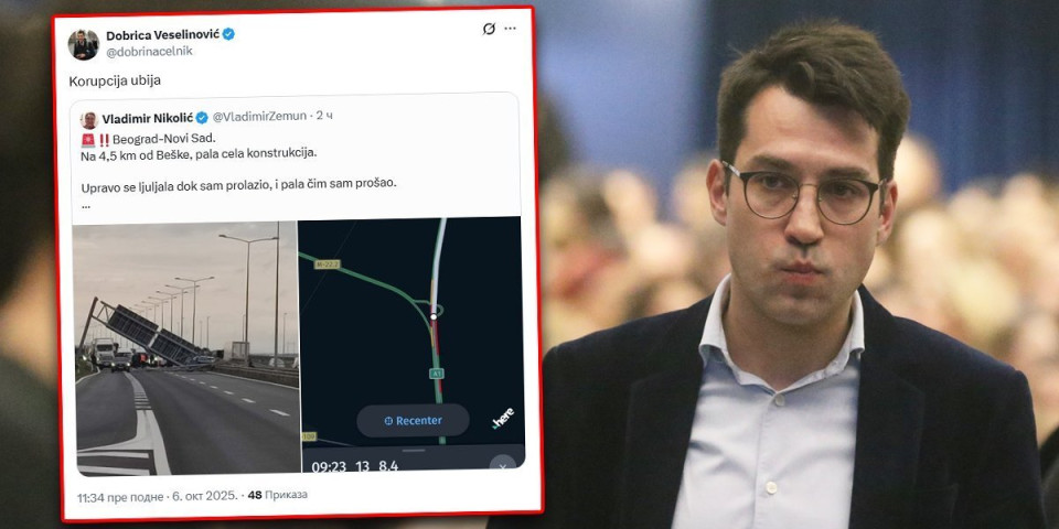 Da li je moguće da ovi ljudi ovoliko lažu?! Dobrica Veselinović izmislio da konstrukcija kod Beške umalo nije pala na čoveka (FOTO)