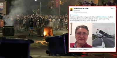 Čovek koji se na društvenoj mreži Iks predstavlja kao Vladimir Nikolić glavni je blokader koji je širio monstruoznu laž o padu metalne konstrukcije na auto-putu Beograd- Novi Sad kod Beške.