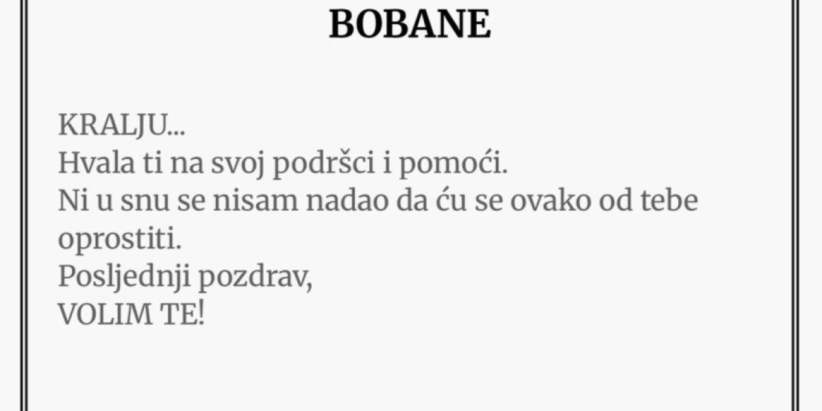 Čitulje za Bobana Sjekloću