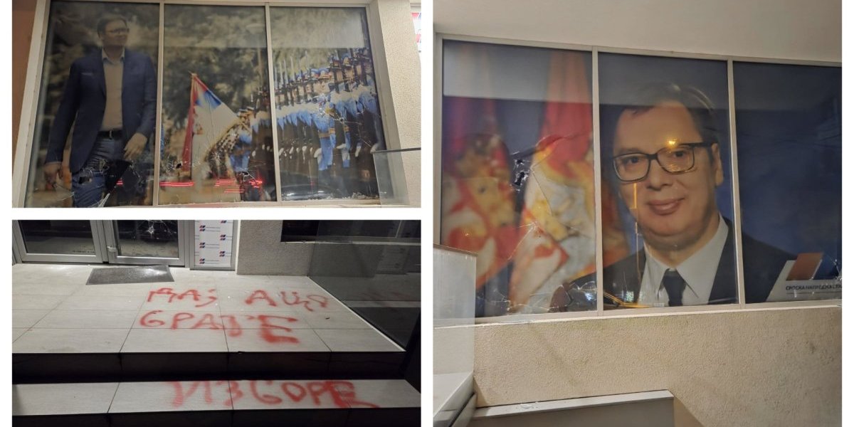 (FOTO, VIDEO) Zlikovci snimljeni: Vandali uništili prostorije SNS u Malom Mokrom Lugu