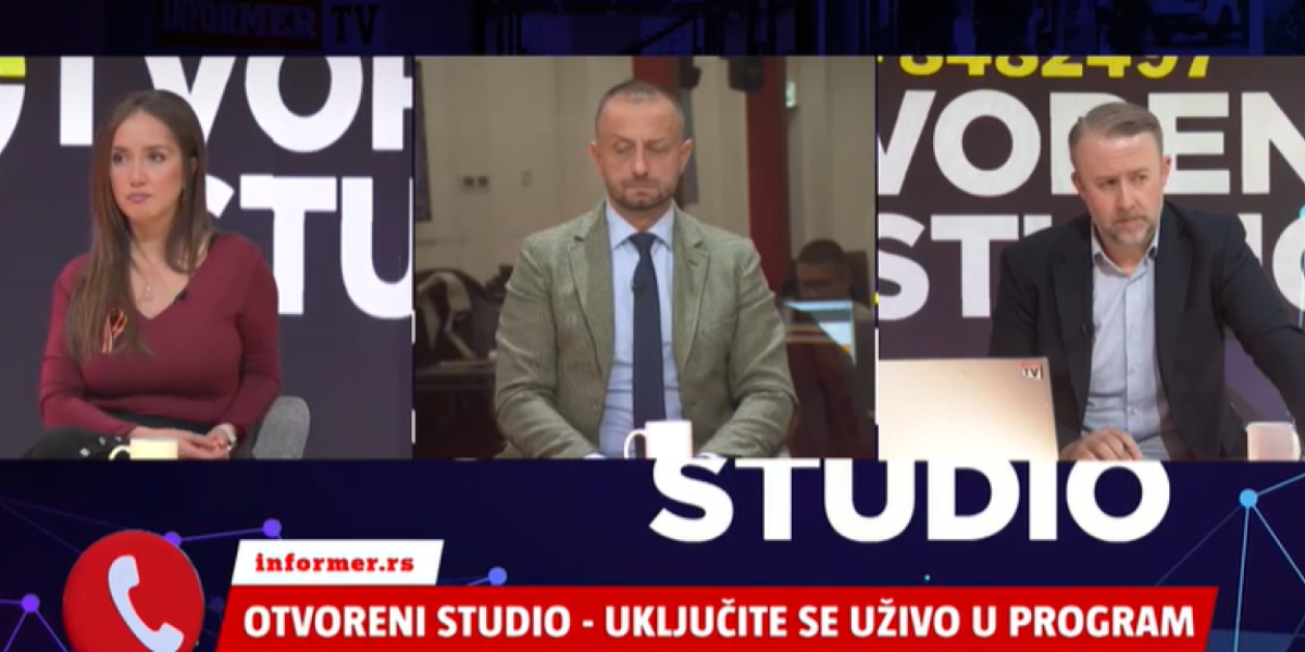 Žestoki okršaj u studiju Informer TV! Profesor Arnautovićevoj poručio da se ponaša kao dama, ona mu odbrusila - Nećete dobiti reč! (VIDEO)