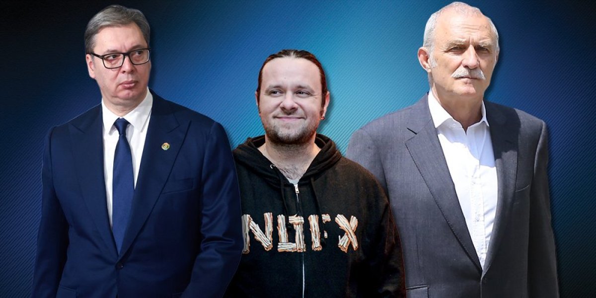 Dripački zabavljač Vidojković skrenuo: Uživo u programu simulirao intiman odnos između Laze Ristovskog i Vučića (VIDEO)