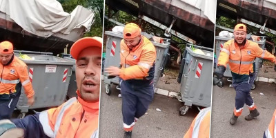 Radnici "Gradske čistoće" osvojio je srca korisnika društvenih mreža, kada je usred radnog dana pored kontejnera zaplesao i pokazao da dobra atmosfera ne zavisi od mesta!