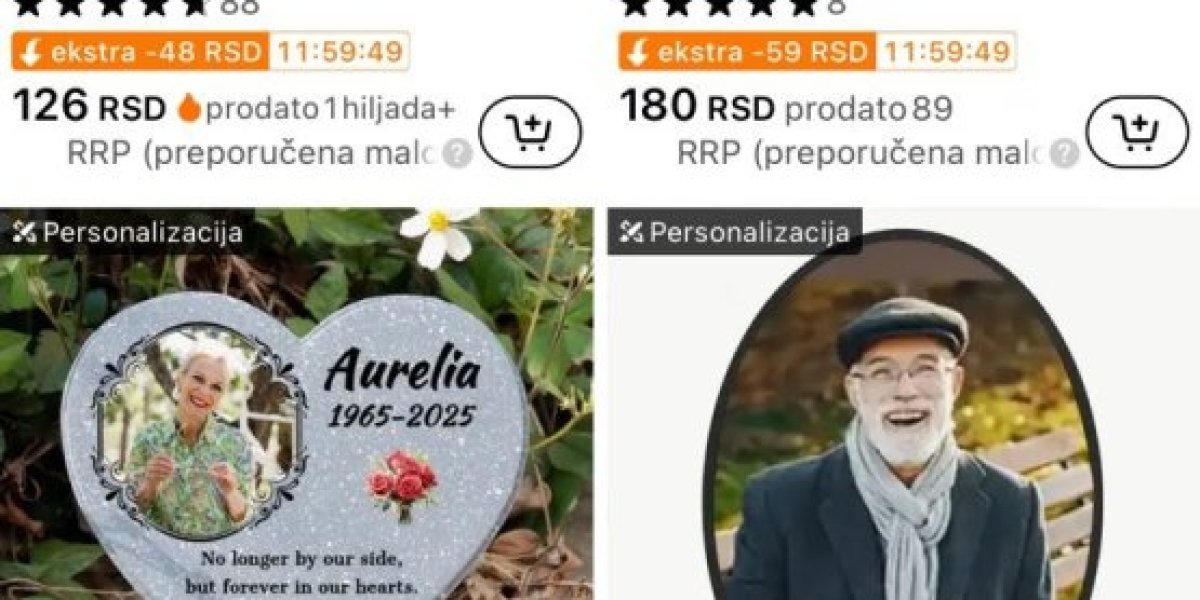 "Temu" u prodaju uvrstio nadgrobne ploče i fotografije