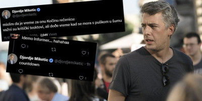 Đorđe Miketić, jedan od pokretača inicijative "Beograd ostaje", na mreži Iks poziva na nasilje.