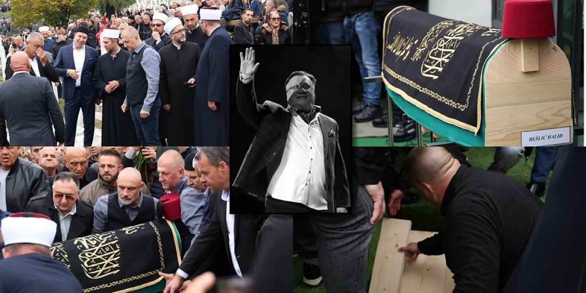 Sahranjen Halid Bešlić: Uz jecaje i suze ispraćen na večni počinak pred 50.000 ljudi