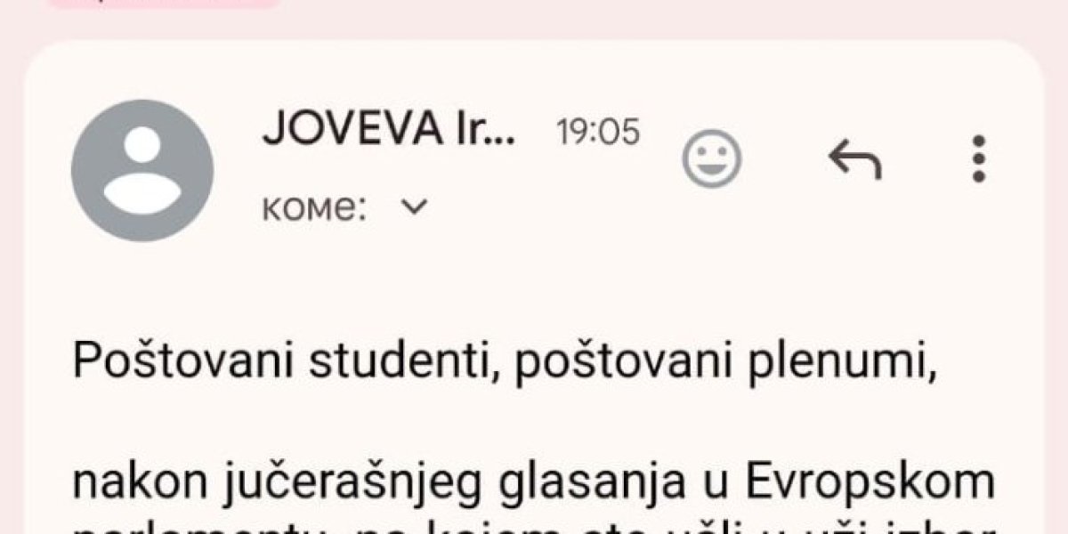 Mejl Irene Joveve blokaderima.