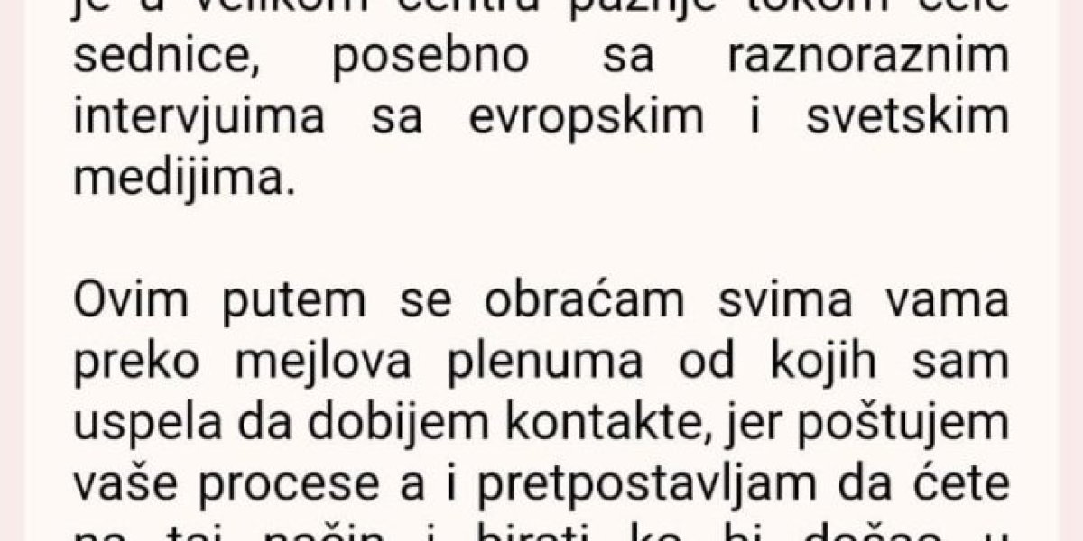 Mejl Irene Joveve blokaderima.