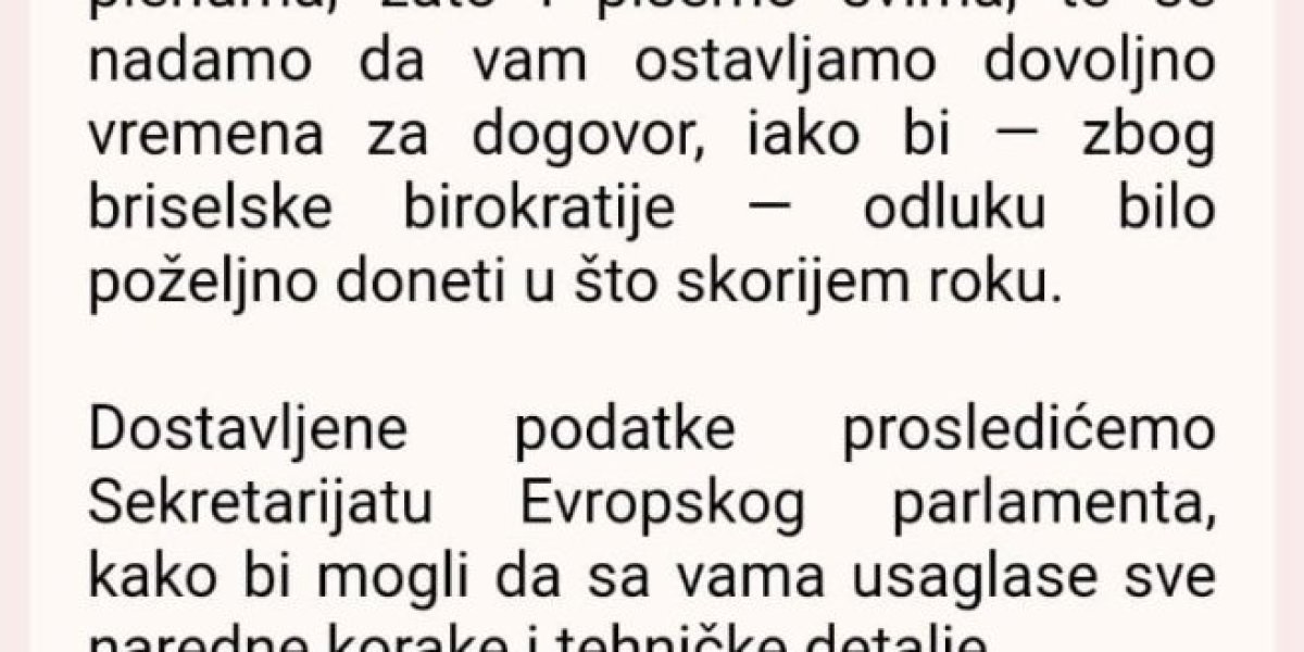 Mejl Irene Joveve blokaderima.