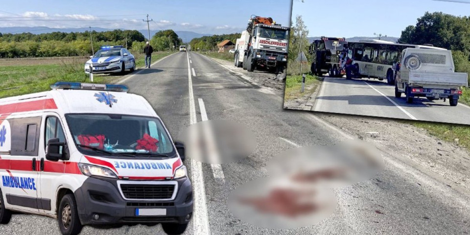 Lokve krvi po kolovozu, auto spljošten: Isplivale nove slike udesa kod Breznice (FOTO)