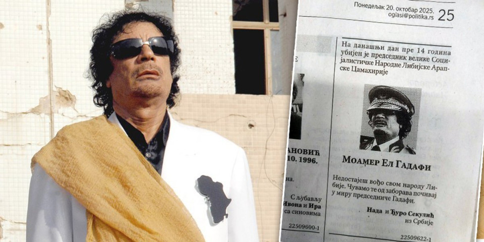 Srpkinja dala čitulju za Gadafija: Iza nje se krije neverovatna priča (FOTO)