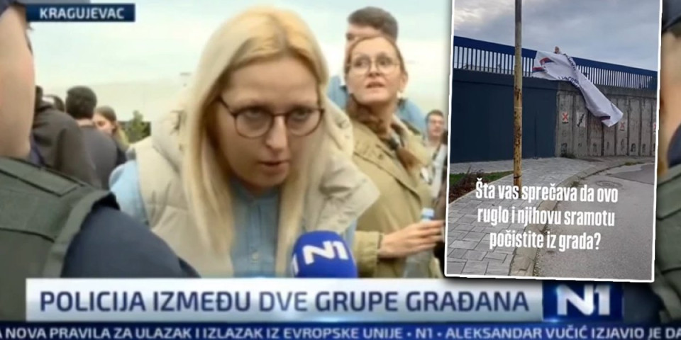 Ludilo mozga! Učinimo je poznatom - pomahnitala blokaderka iz Kragujevca uništava poruke da Srbi nisu genocidni (VIDEO)
