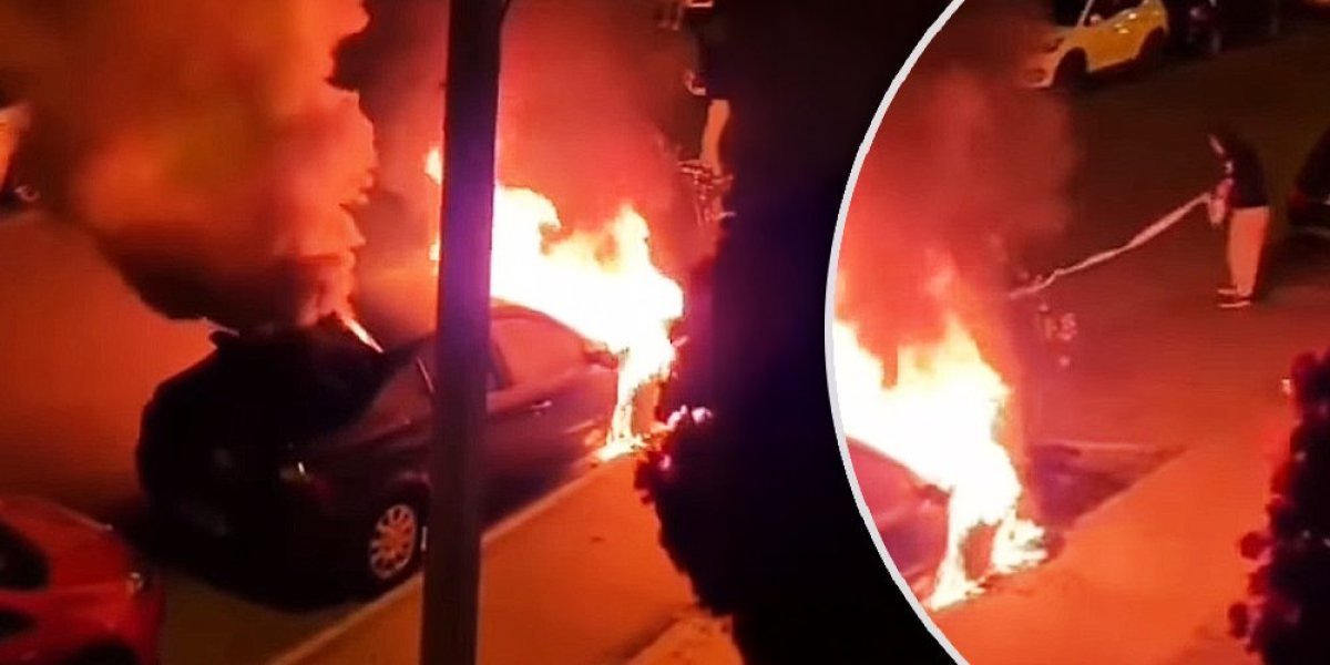 Vatra progutala automobil: Jezivi prizor u Novom Sadu (VIDEO)