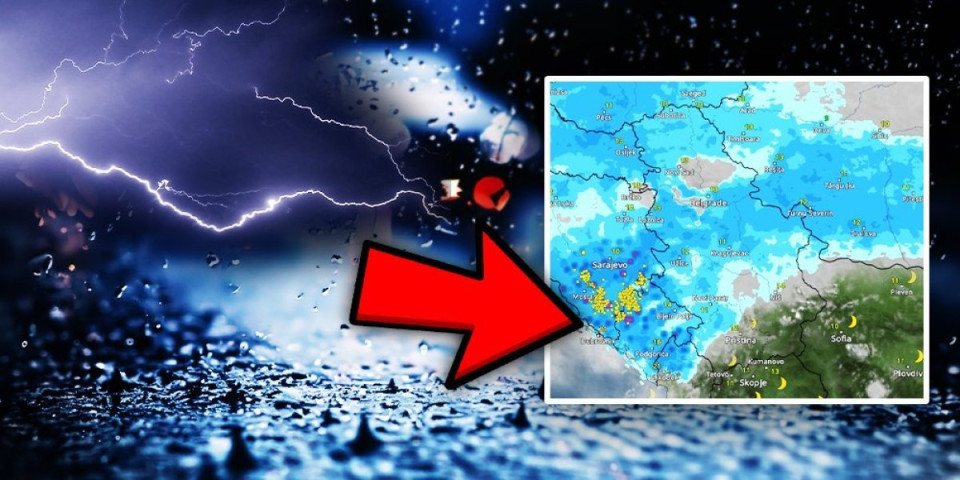 Apokaliptične scene prete Srbiji: Stiže olujni haos - Pogledajte kako će se kretati nevreme iz sata u sat (MAPA)