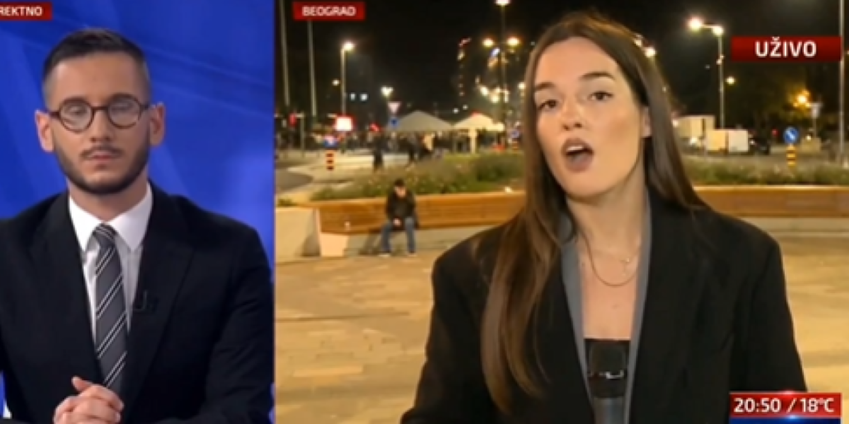 Novinarka N1 oduševljena brojem građana koji podržavaju Vučića: Zaista se skupio veliki broj ljudi ispred Skupštine, skandiraju "Aco Srbine"