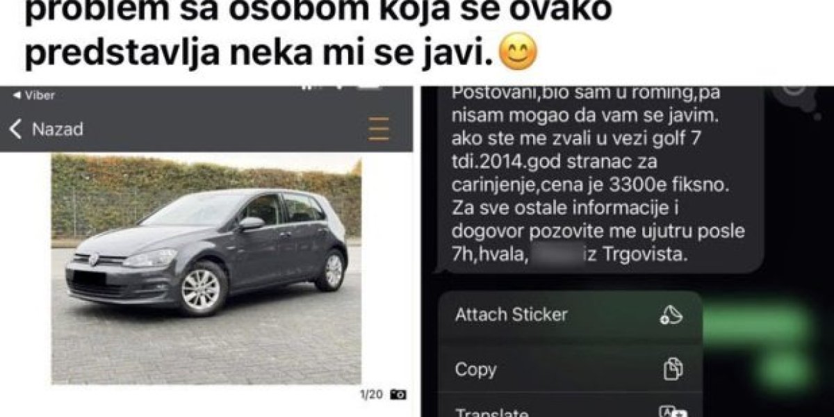 Polovni automobili, prevara