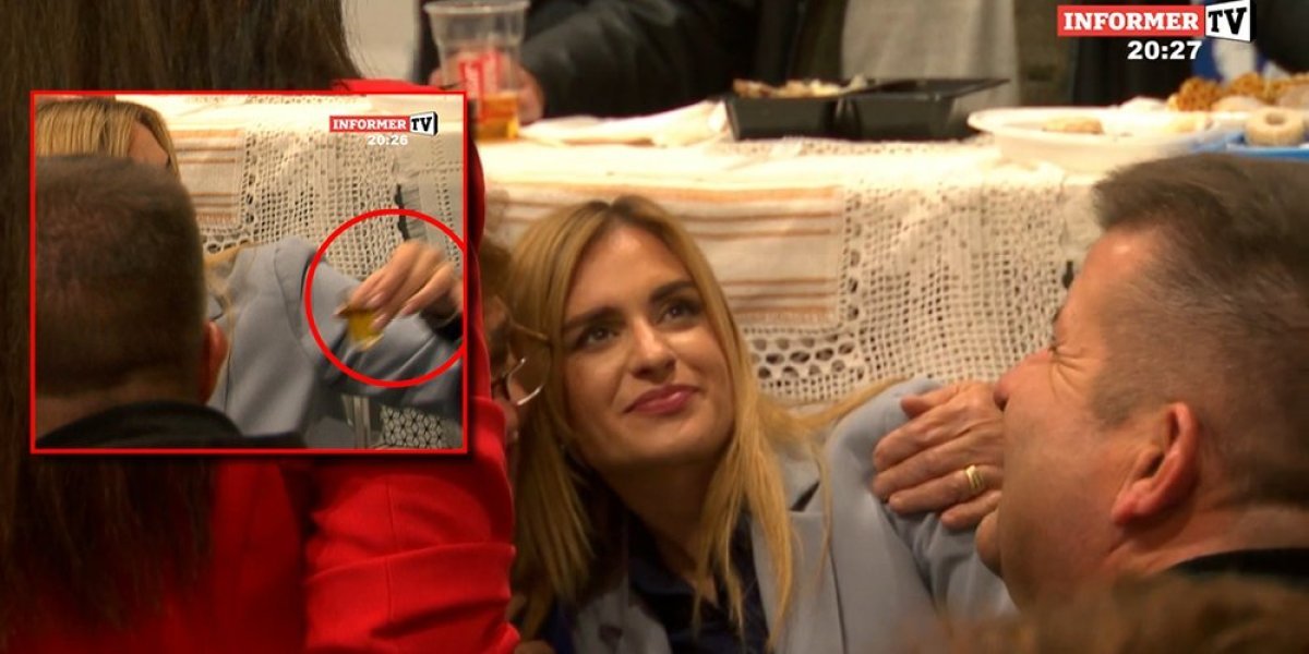 Informer paparaco uhvatio Milicu Zavetnicu: Ko grli ministarku, dok nazdravlja i časti harmonikaša (VIDEO)