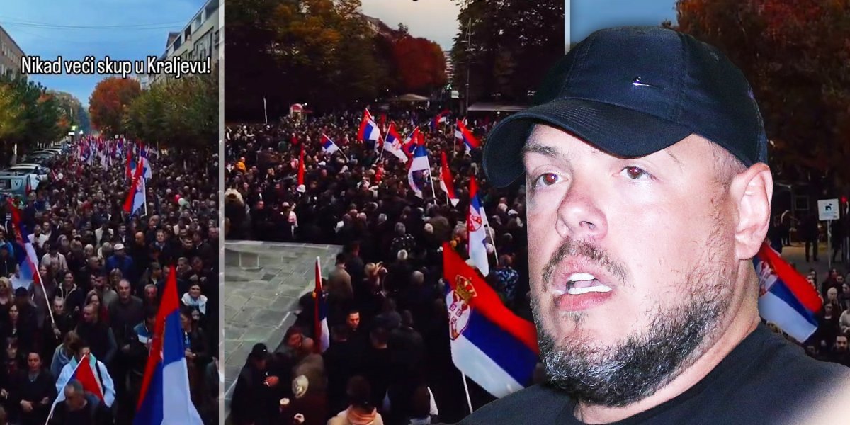 Kakva bruka Vladimira Štimca: Pokušao da slaže koliko je ljudi bilo na skupu protiv blokada u Kraljevu, pa prs'o k'o lajsna (VIDEO)