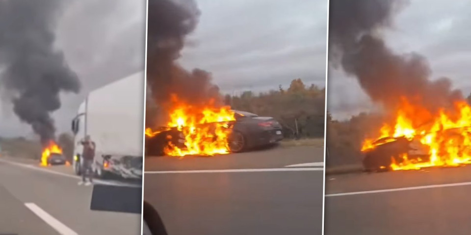 Vatra progutala automobil: Drama kod Umčara (VIDEO)