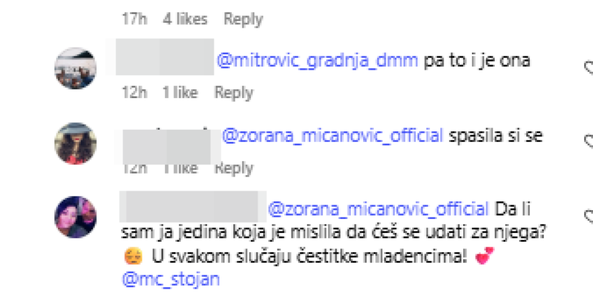 Zorana Mićanović čestitala MC Stojanu