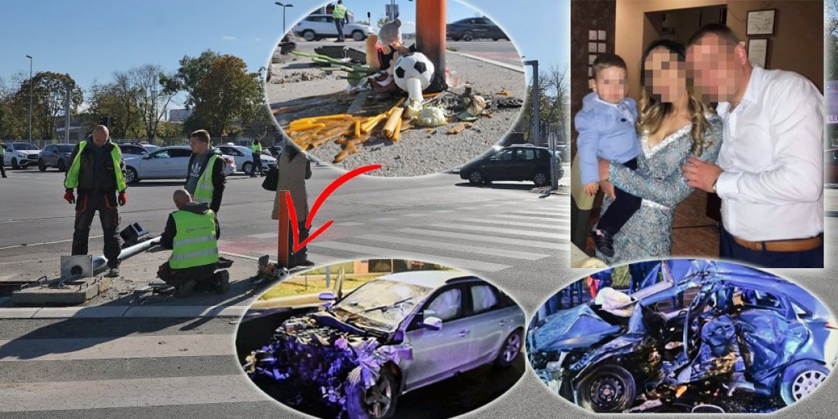 Tuga do neba! Na mestu pogibije tročlane porodice na Novom Beogradu ostavljene igračke, upaljene sveće... (FOTO/VIDEO)