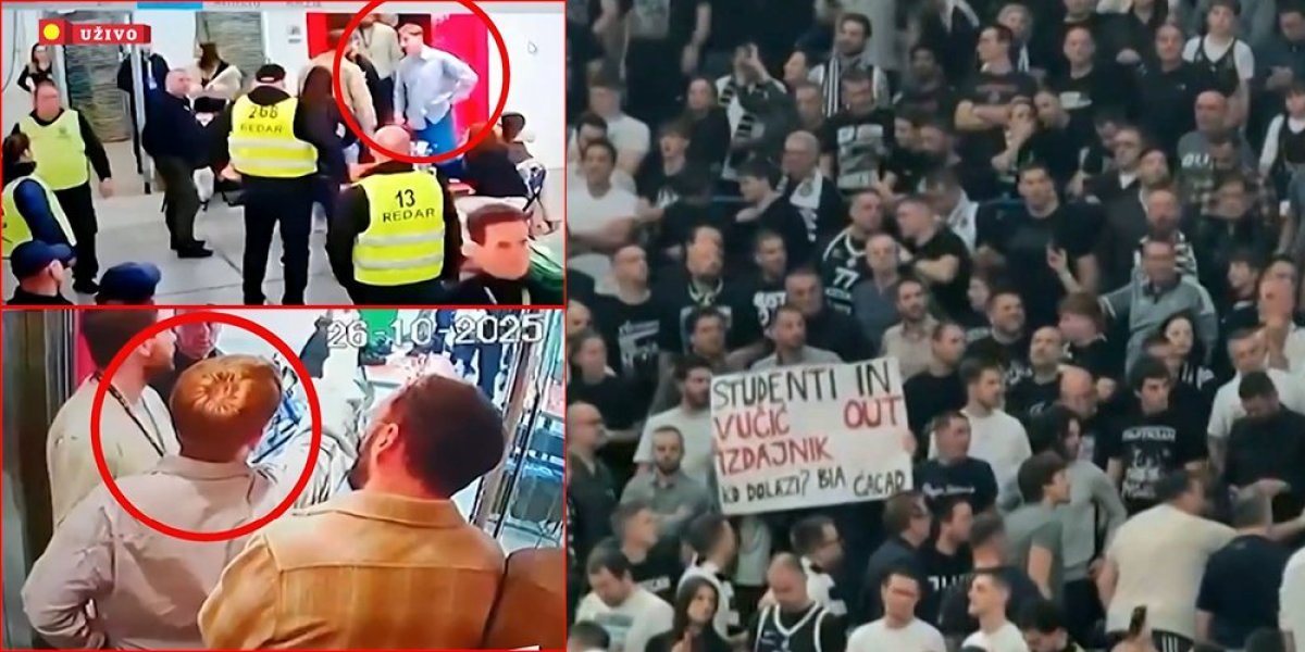 UDARNO! Vučićević objavio skandalozne snimke: Evo ko je u Arenu uveo ''navijača'' koji je nosio transparent ''Vučić je izdajnik'' (VIDEO)