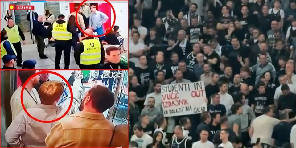 UDARNO! Vučićević objavio skandalozne snimke: Evo ko je u Arenu uveo ''navijača'' koji je nosio transparent ''Vučić je izdajnik'' (VIDEO)